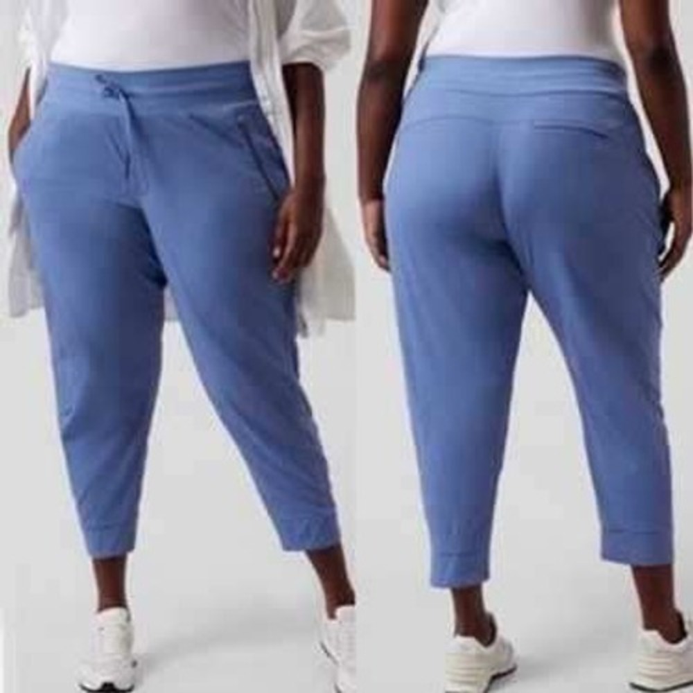 Athleta Pants Womens 22 Trekkie North Jogger Blue Hiking Pants Travel Activewear